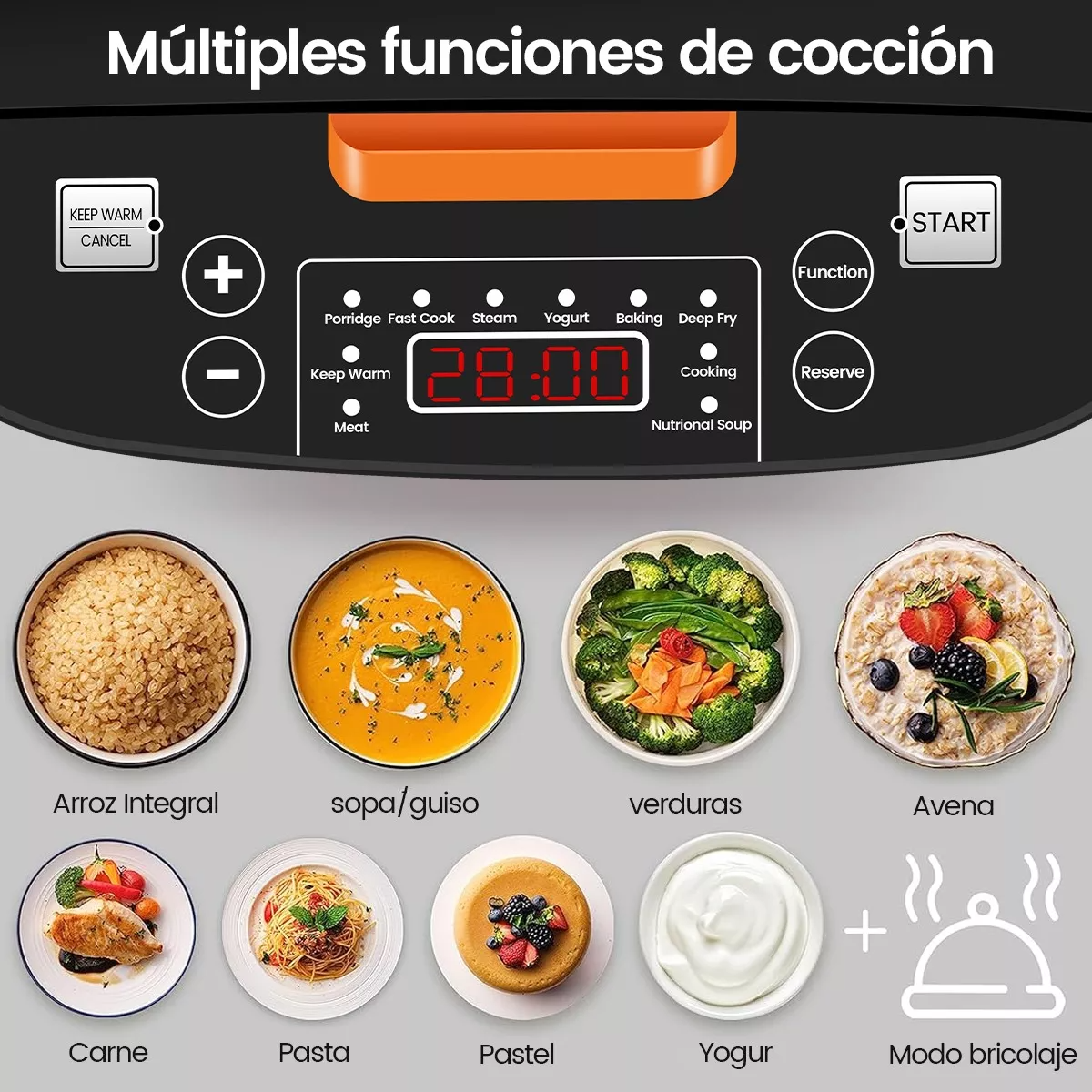 ARROCERA INTELIGENTE MULTIFUNCION ANTIADHERENTE HOGAR JER - 5