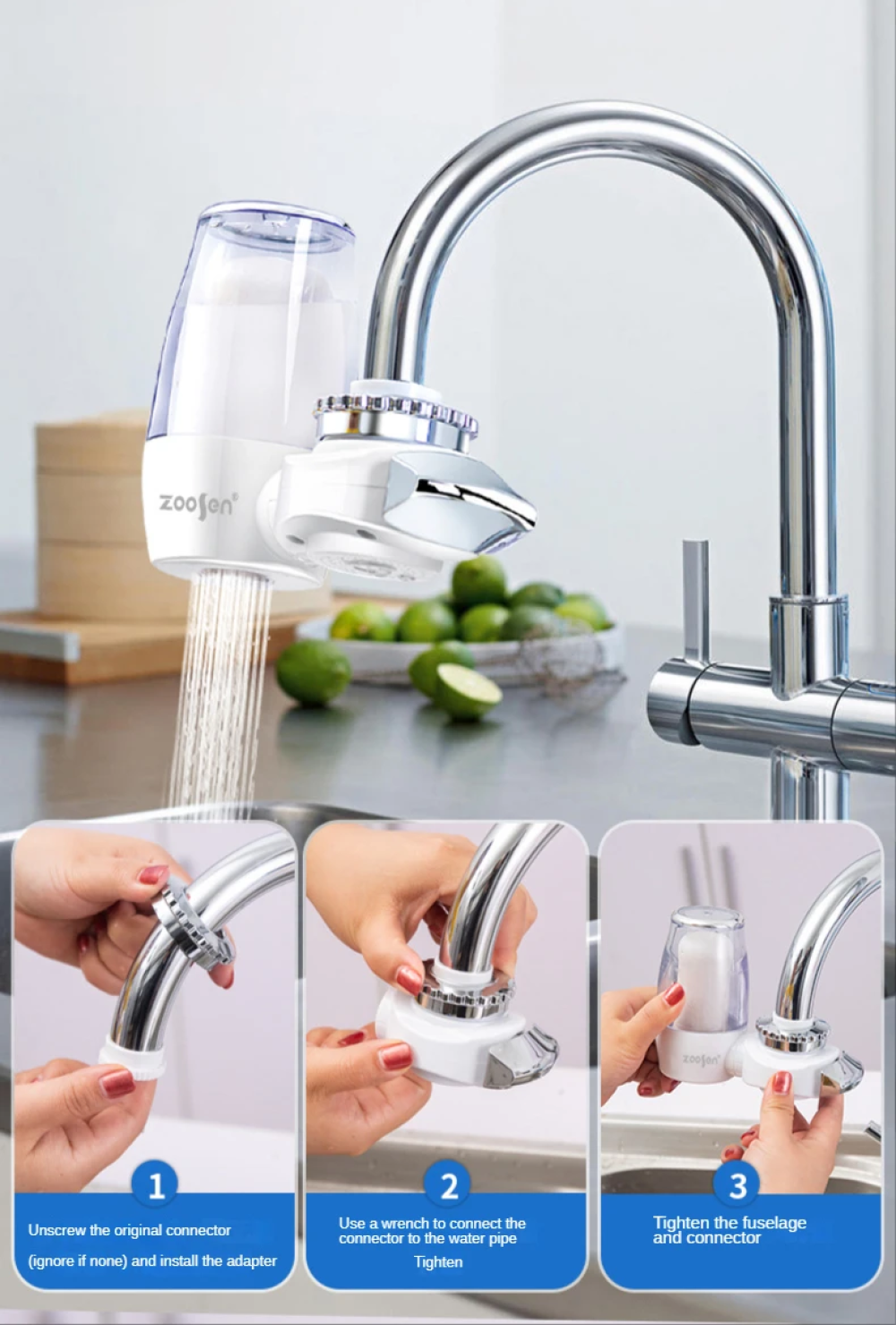 PURIFICADOR AGUA FILTRO DOMESTICO TRANSPARENTE 7 NIVELES JER - 5