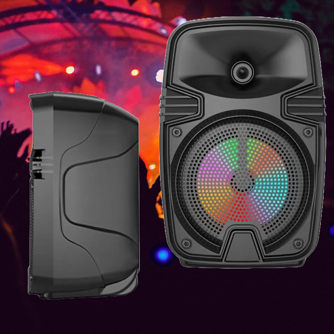 PARLANTE PORTÁTIL MÚSICA ALTAVOZ LUCES COLORIDAD ESTEREO JER - 5