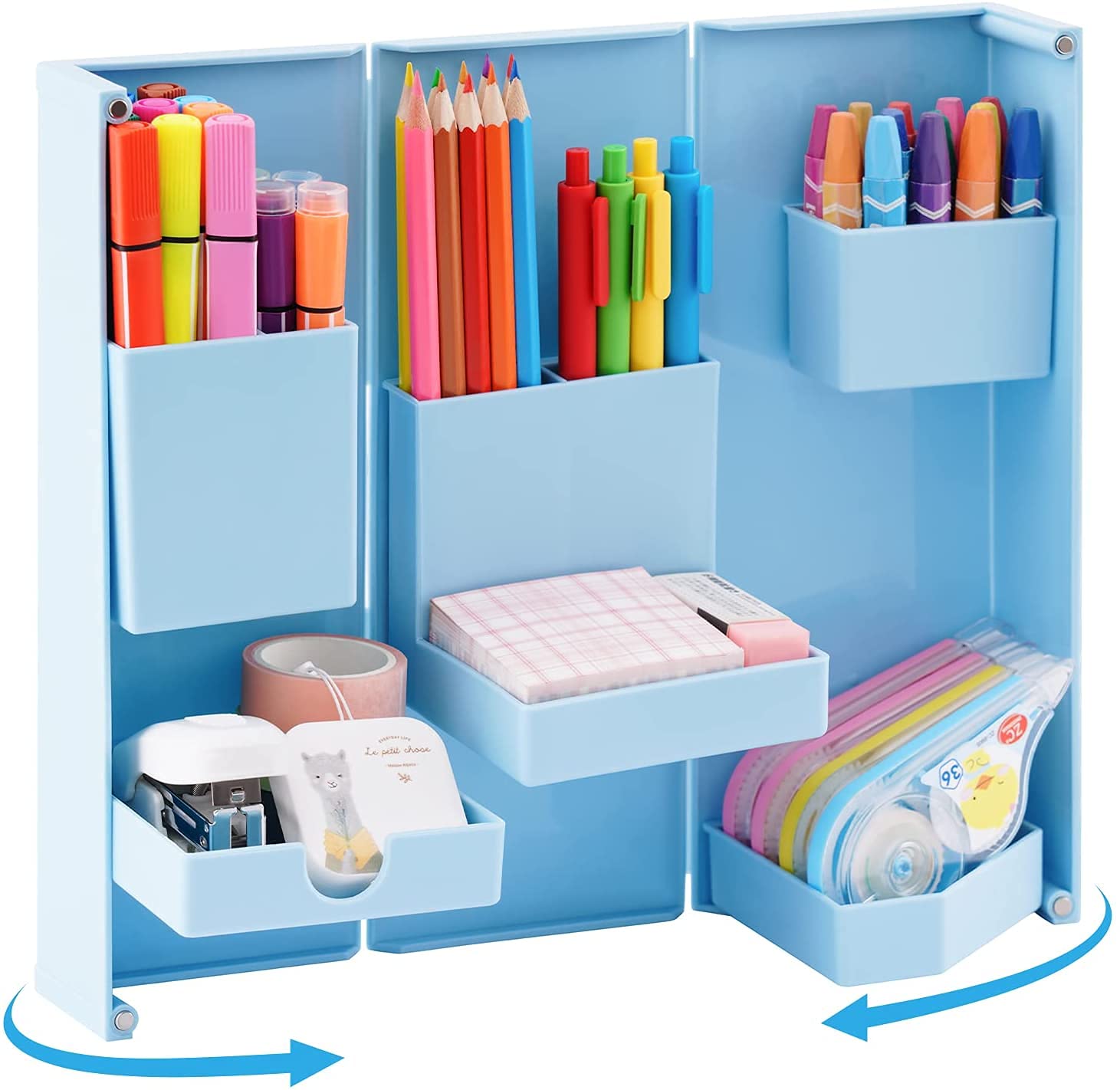 ORGANIZADOR ESCRITORIO PORTA LÁPIZ OFICINA PLEGABLE CAJA JER - 1