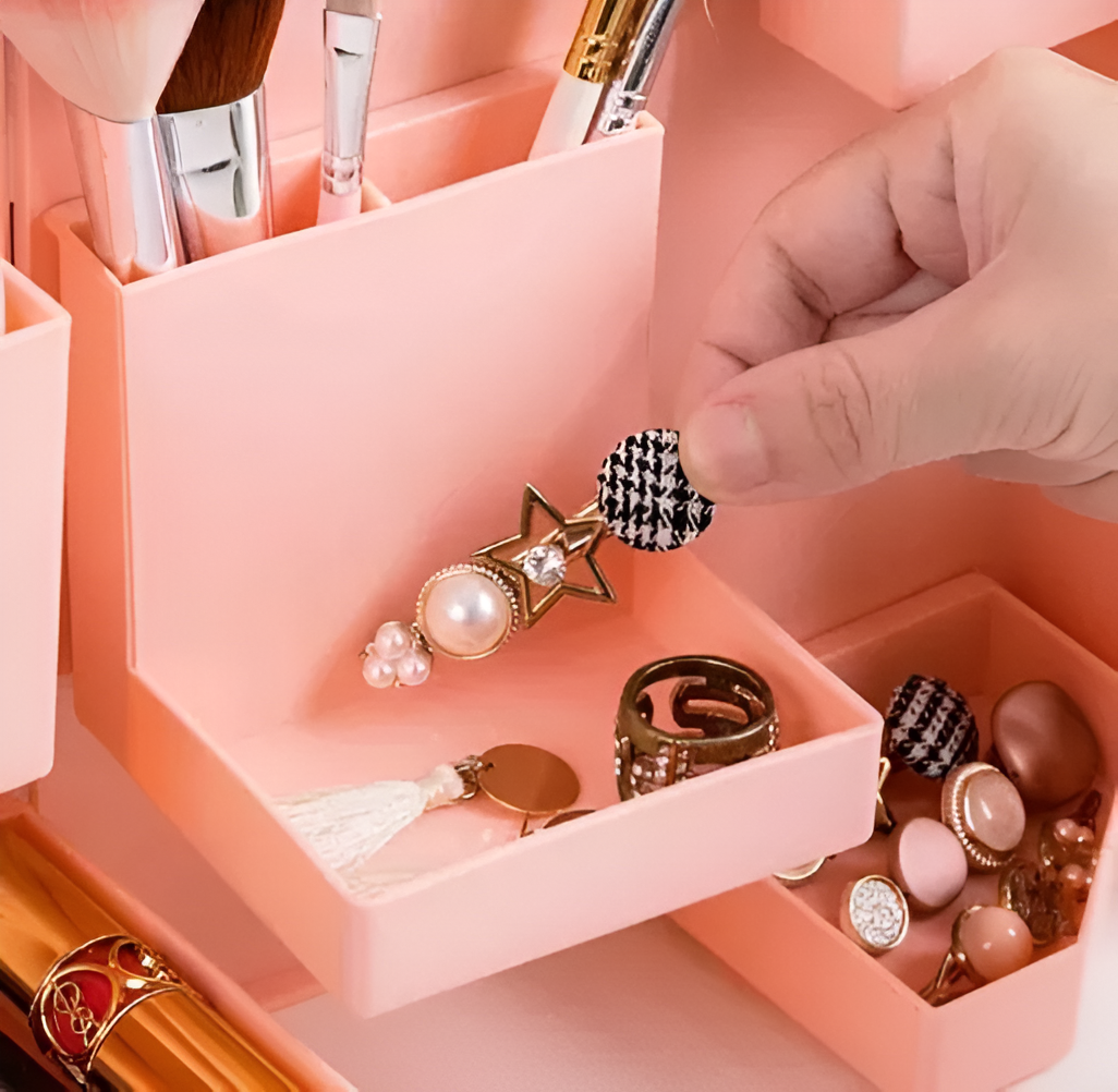 ORGANIZADOR ESCRITORIO PORTA LÁPIZ OFICINA PLEGABLE CAJA JER - 5