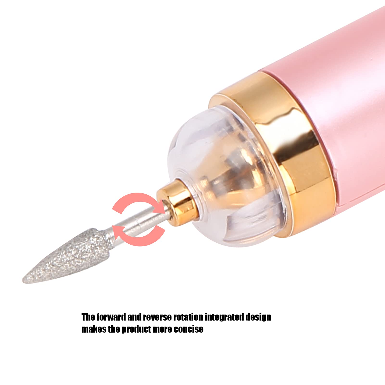 TALADRO PULIDOR UÑAS TORNO FRESAS LED MANICURA USB JER - 8