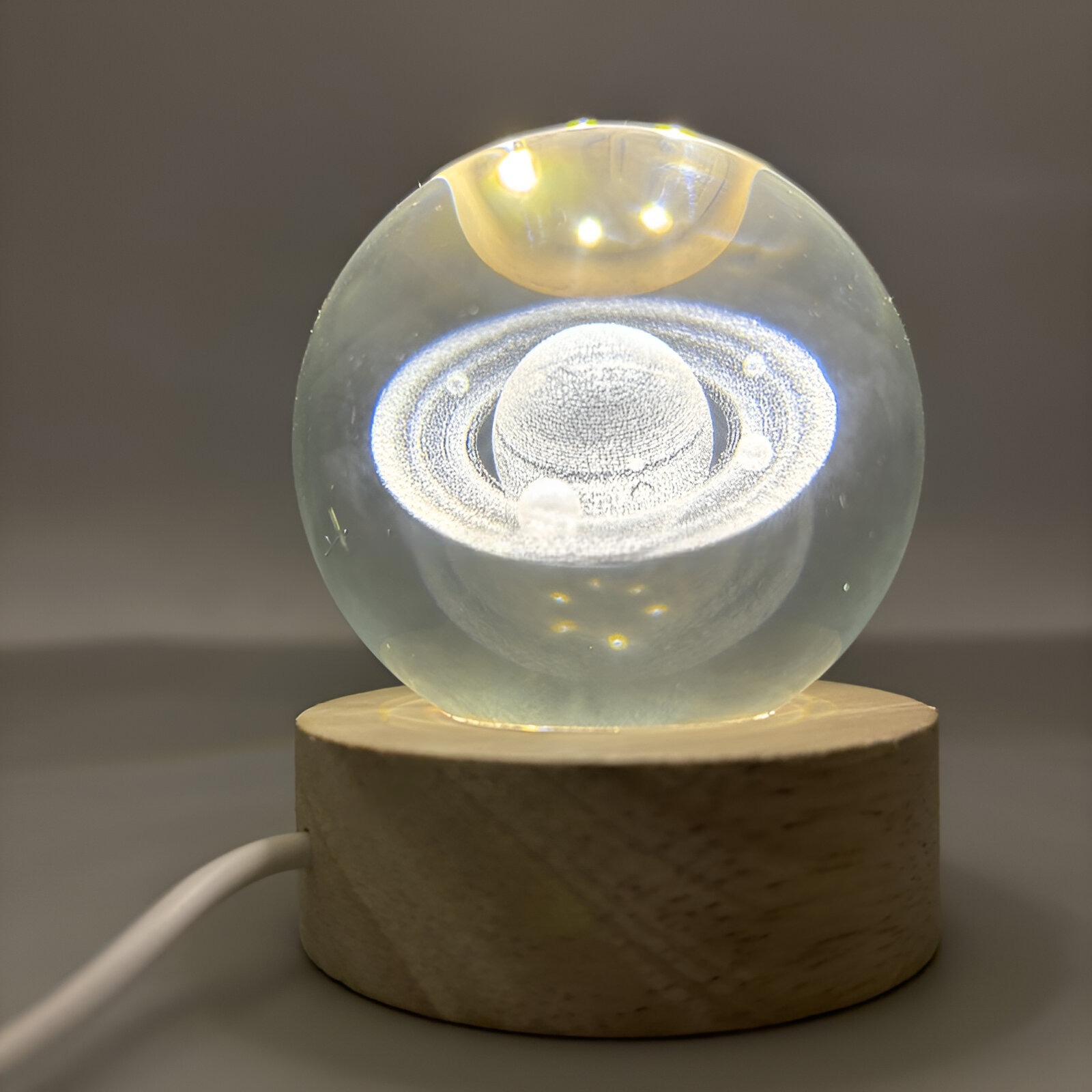 LAMPARA MESA ESFERA 3D ILUMINACION COLORIDA DELFINES JER - 5