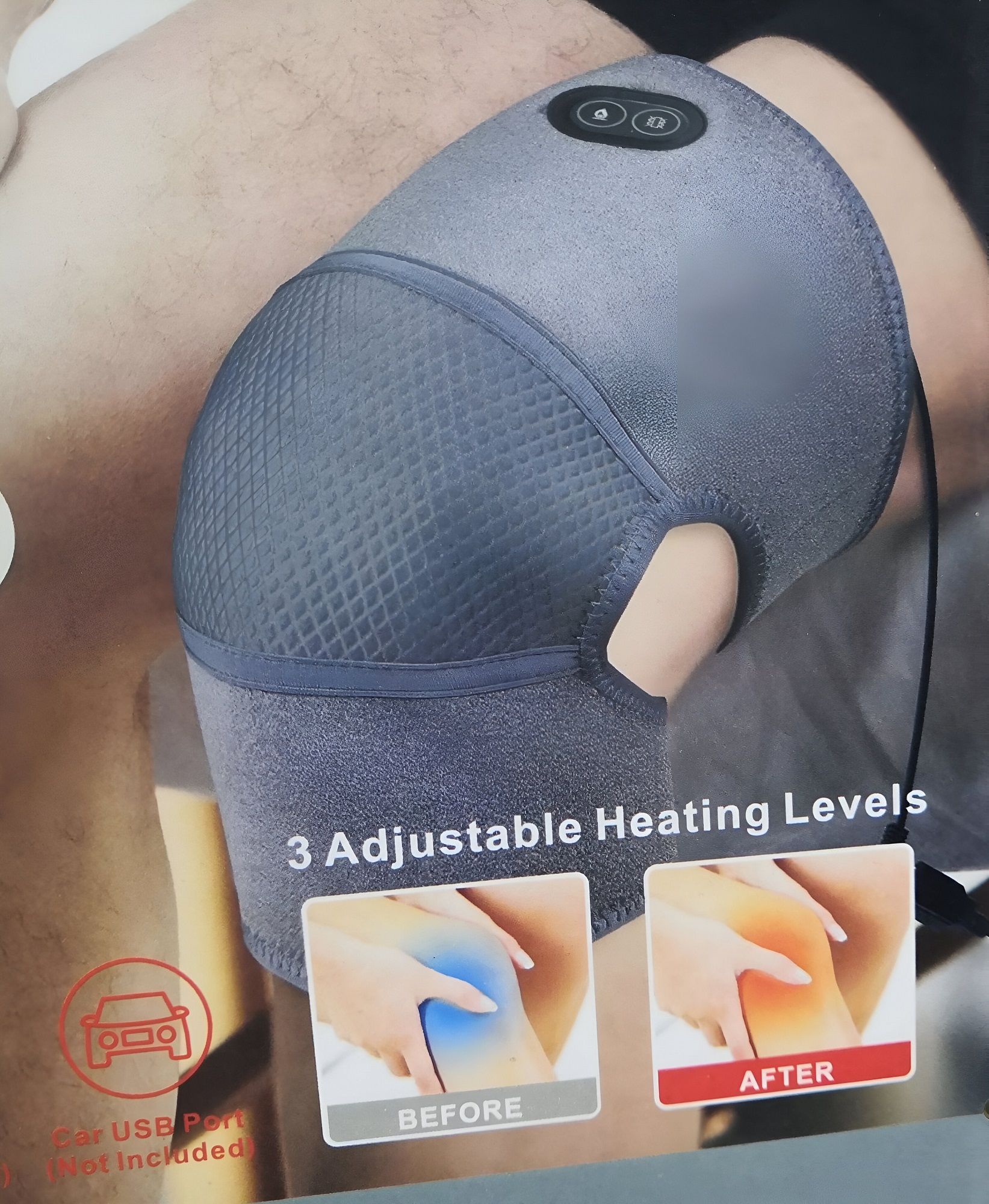 RODILLERA TÉRMICA ORTOPÉDICA AJUSTABLE USB CALOR ALIVIO JER - 3