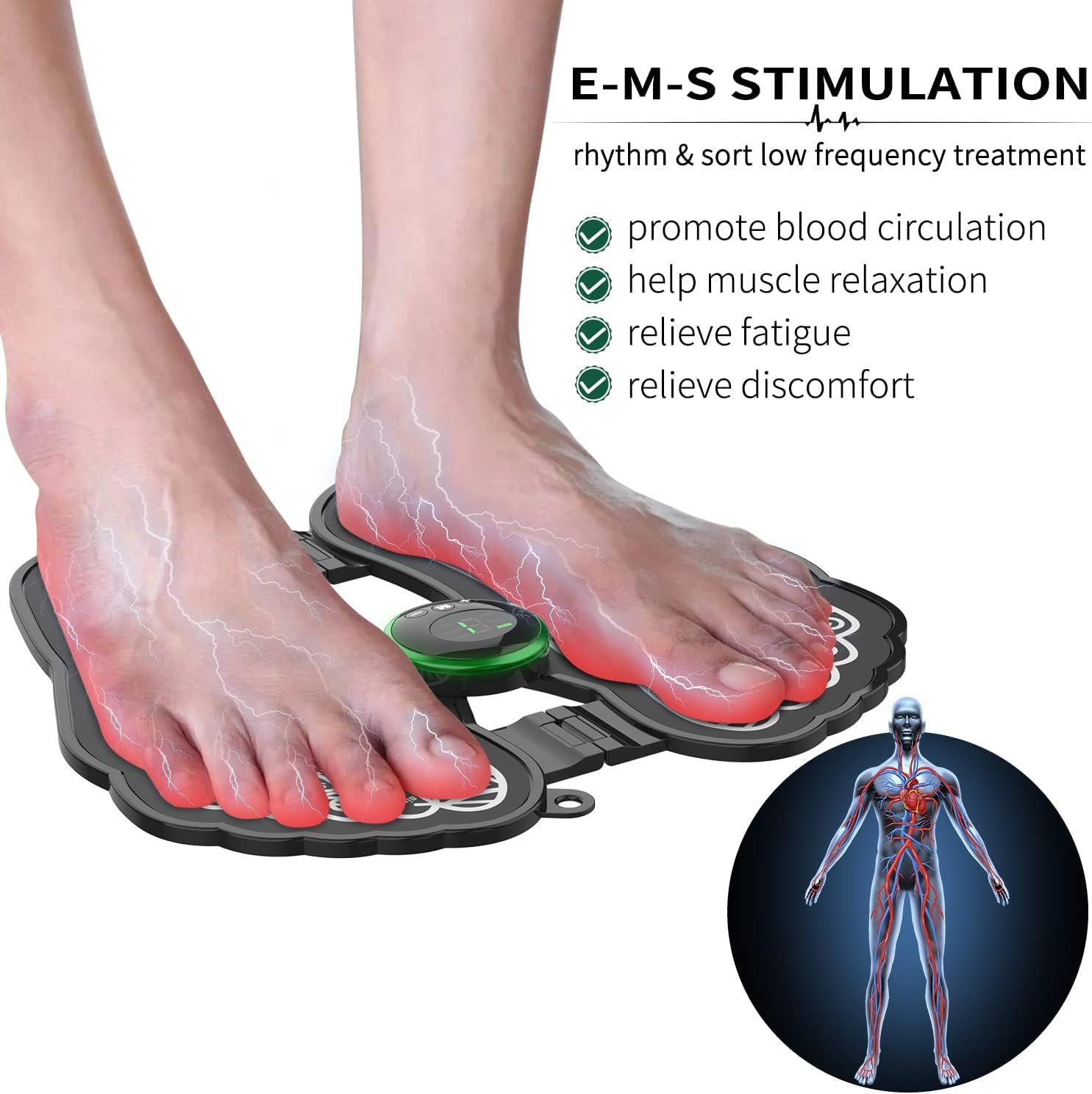 MASAJEADOR PORTÁTIL ESTIMULAR MUSCULOS MEJORAR PULSADA JER - 4