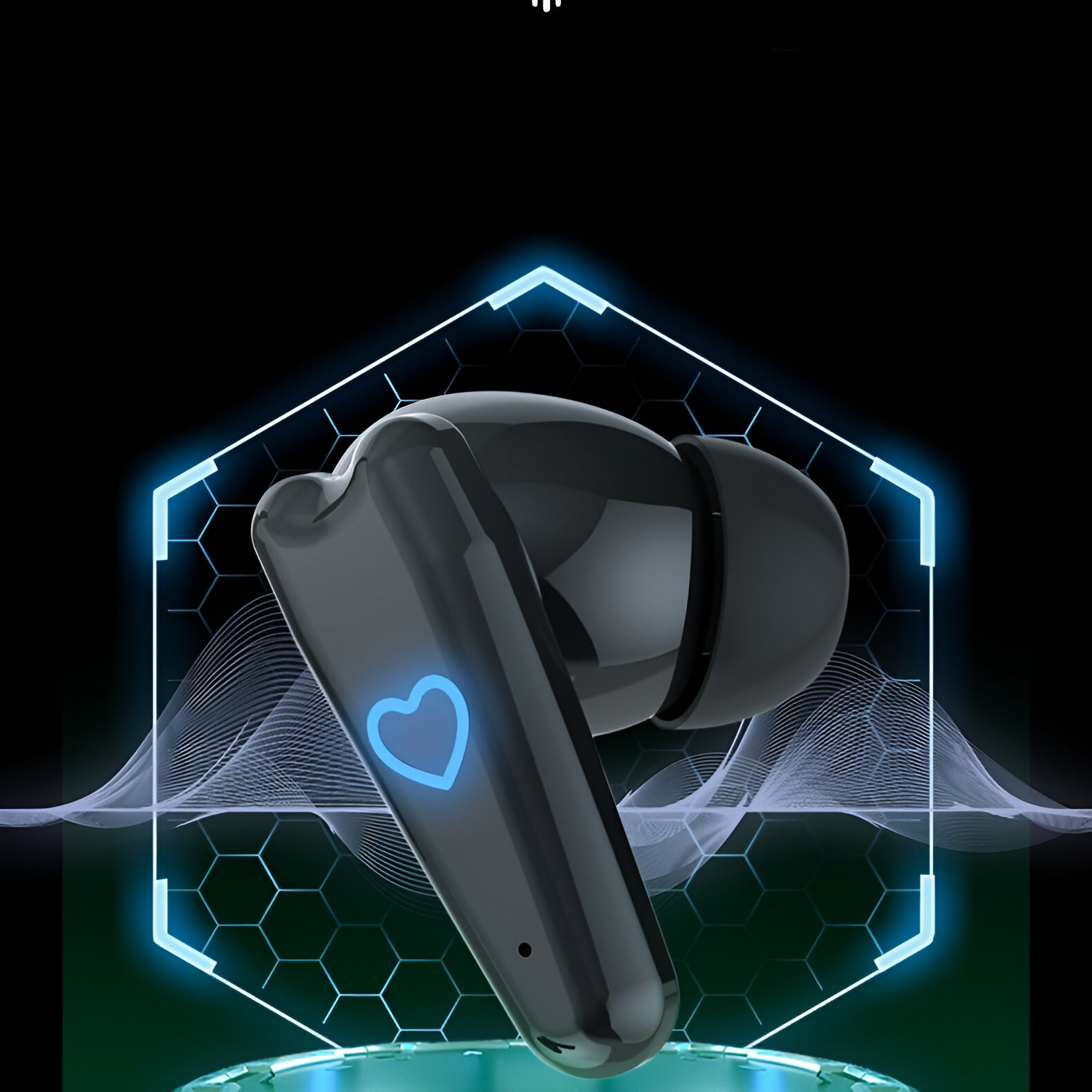 AUDÍFONOS MINI TIPO C AUDIO CORAZON INALAMBRICO CALIDAD JER - 2