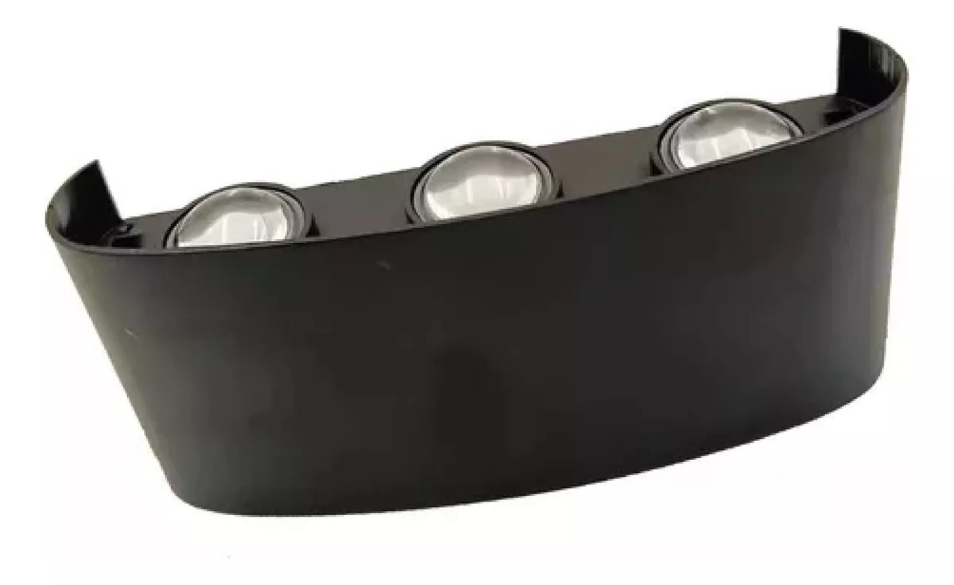 APLIQUE NEGRO LUZ CALIDA LINEAL TRIPLE ALUMINIO 6W LAU - 2