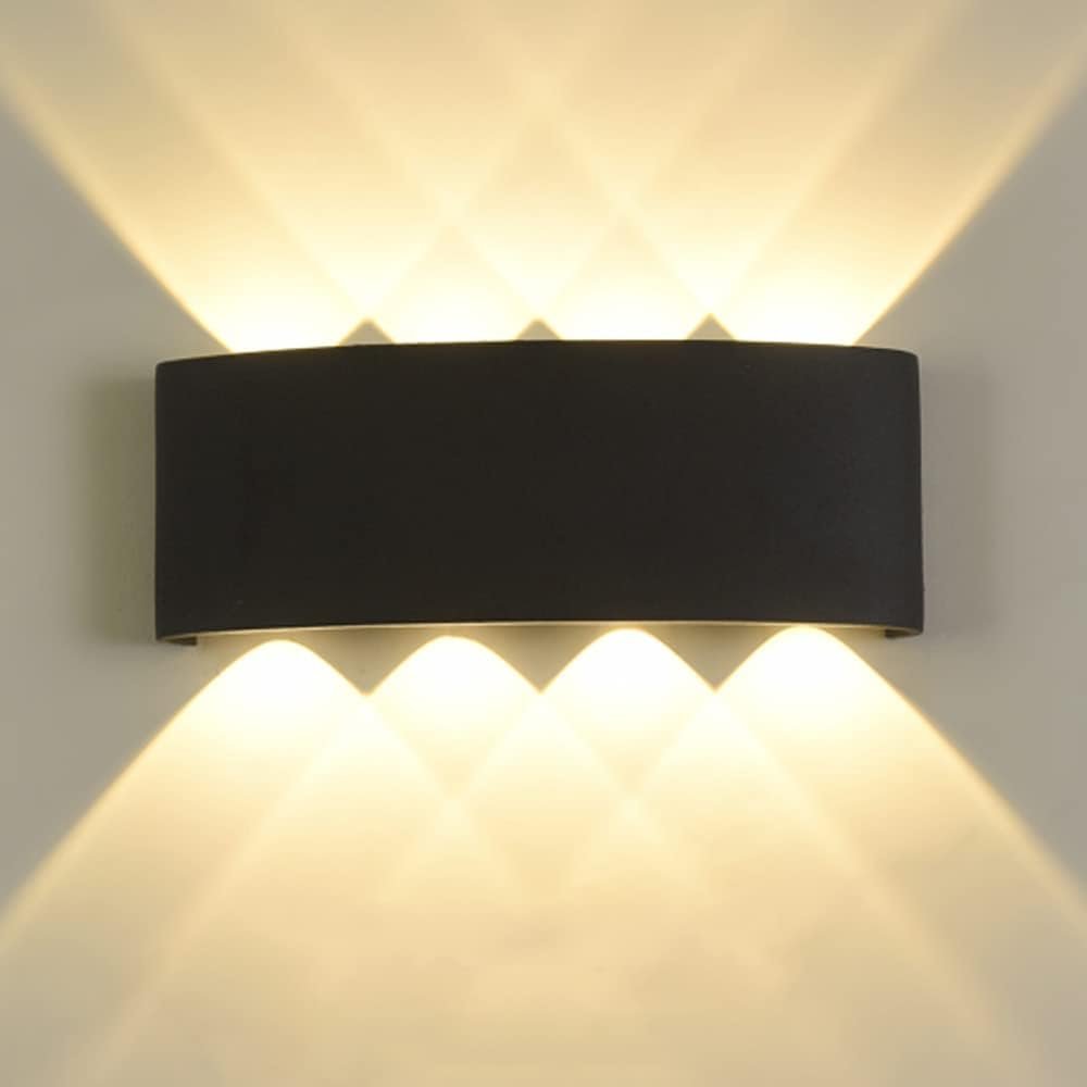 APLIQUE 8 FOCOS LED EXTERIORES PARED LUZ CALIDA LAU - 3