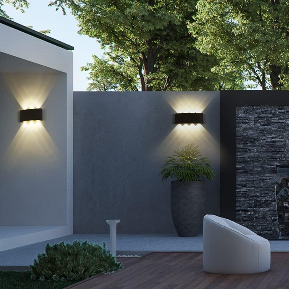 APLIQUE 8 FOCOS LED EXTERIORES PARED LUZ CALIDA LAU - 4