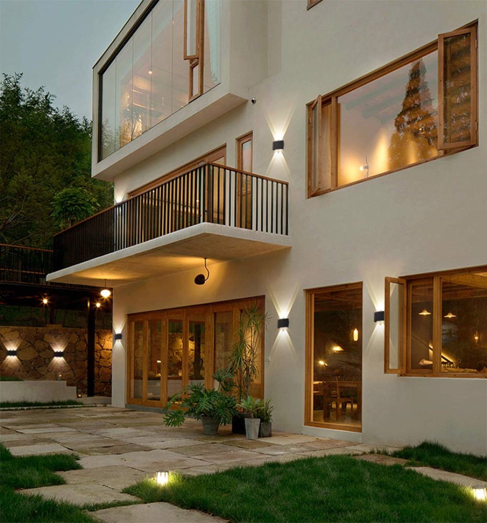APLIQUE 8 FOCOS LED EXTERIORES PARED LUZ CALIDA LAU - 8