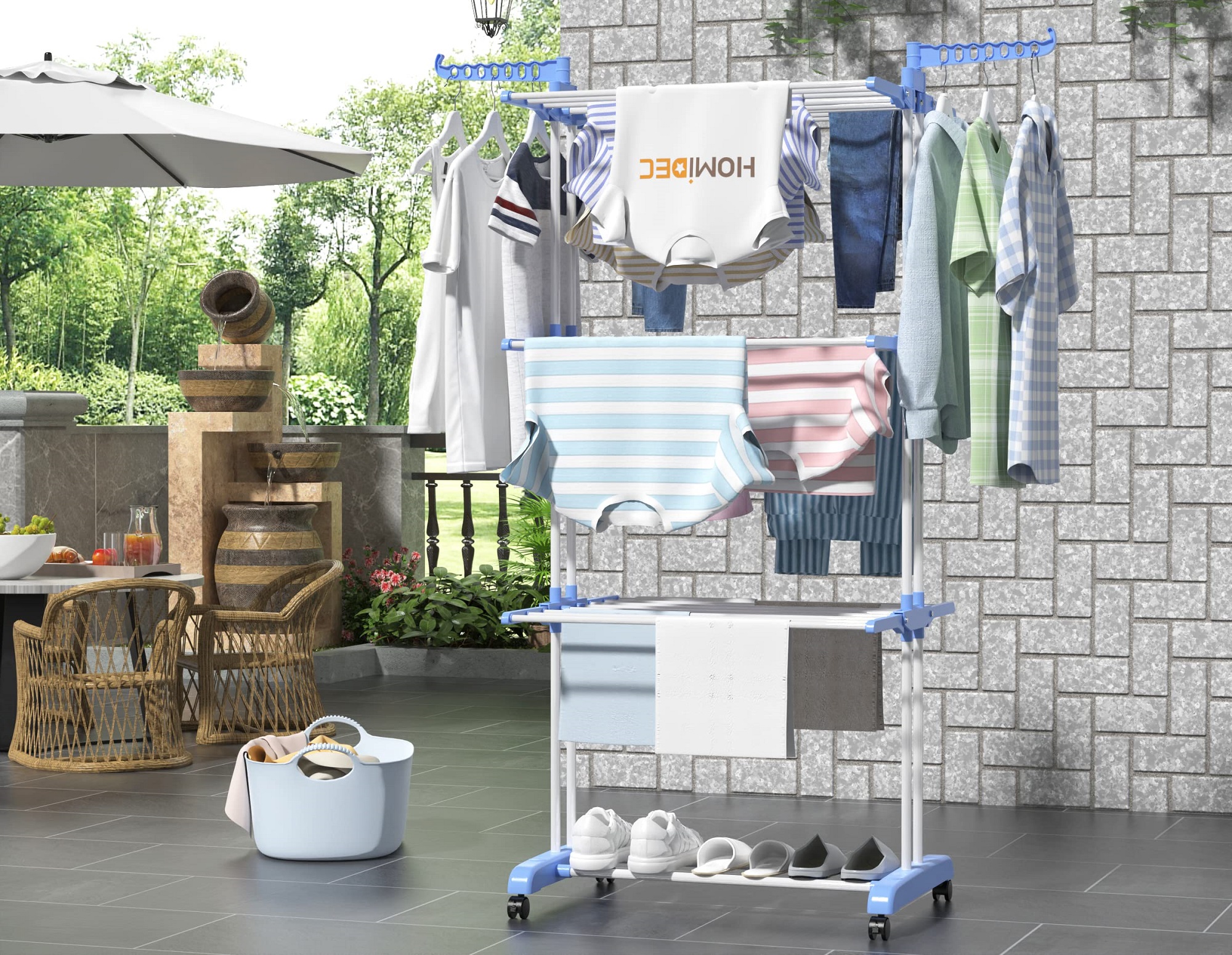 TENDEDERO ROPA EXTENSIBLE HOGAR PRACTICO 4 NIVELES LAU - 4