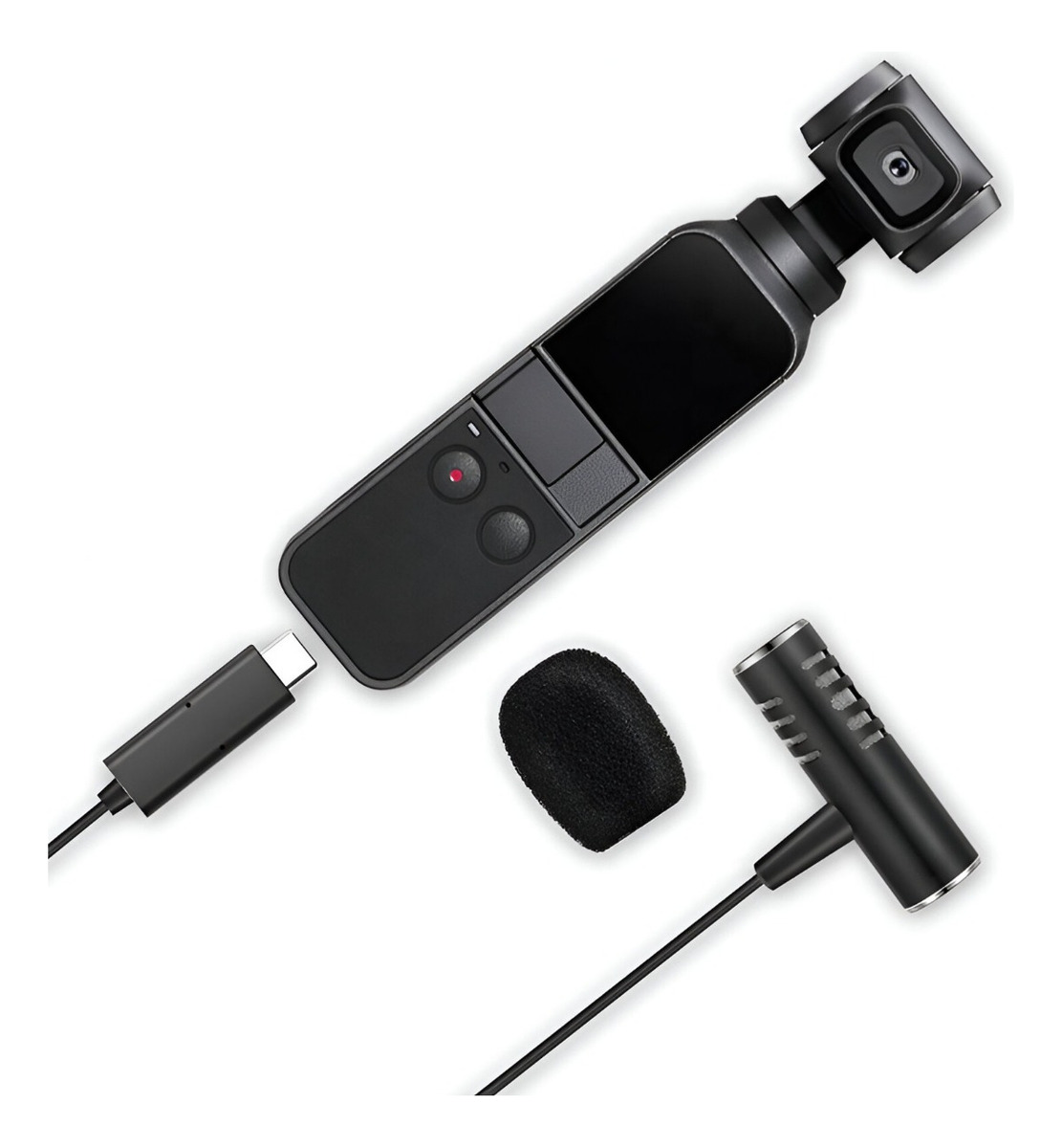 MICRÓFONO DIGITAL USB TIPO C SOLAPA ESTABILIZADOR DE VIDEO - 1