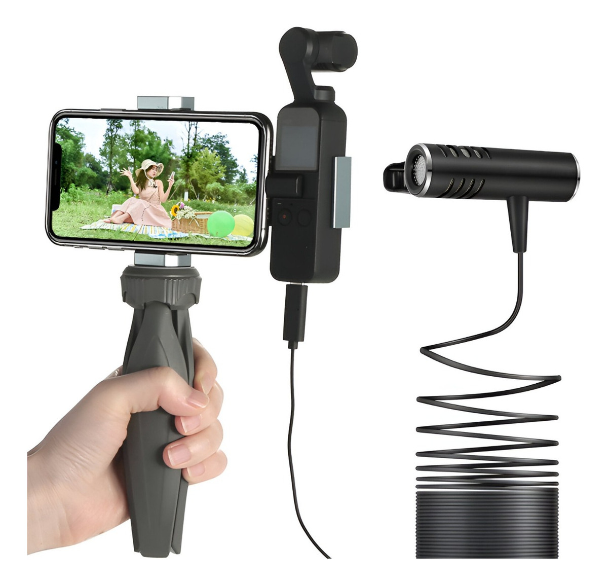 MICRÓFONO DIGITAL USB TIPO C SOLAPA ESTABILIZADOR DE VIDEO - 3
