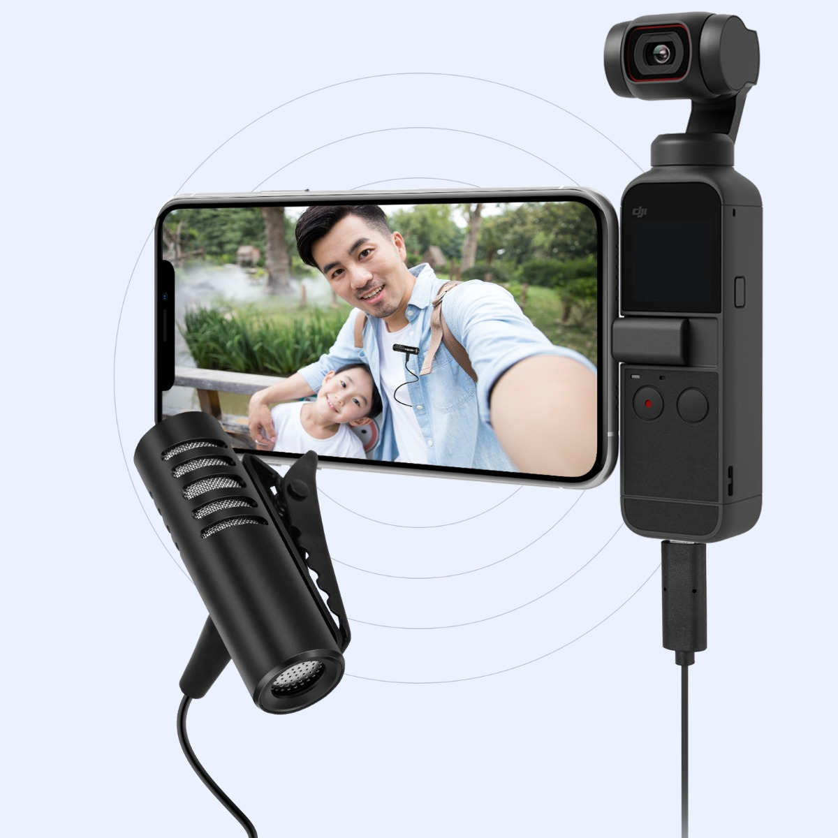 MICRÓFONO DIGITAL USB TIPO C SOLAPA ESTABILIZADOR DE VIDEO - 5