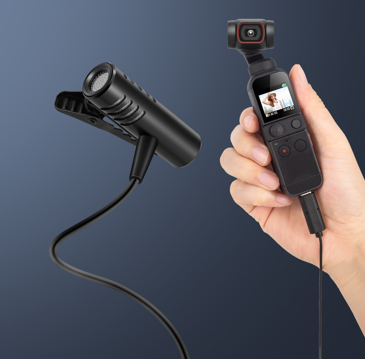 MICRÓFONO DIGITAL USB TIPO C SOLAPA ESTABILIZADOR DE VIDEO - 6