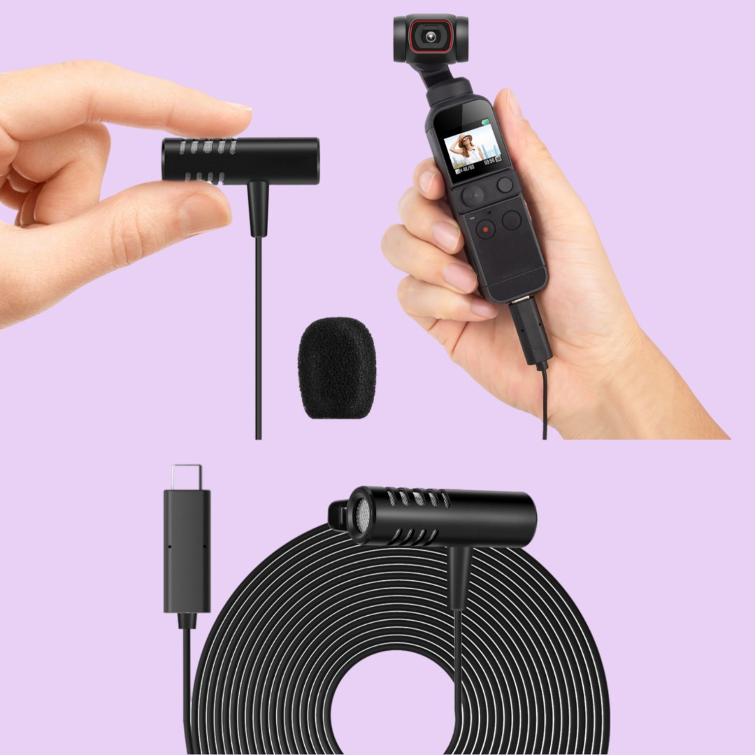 MICRÓFONO DIGITAL USB TIPO C SOLAPA ESTABILIZADOR DE VIDEO - 8