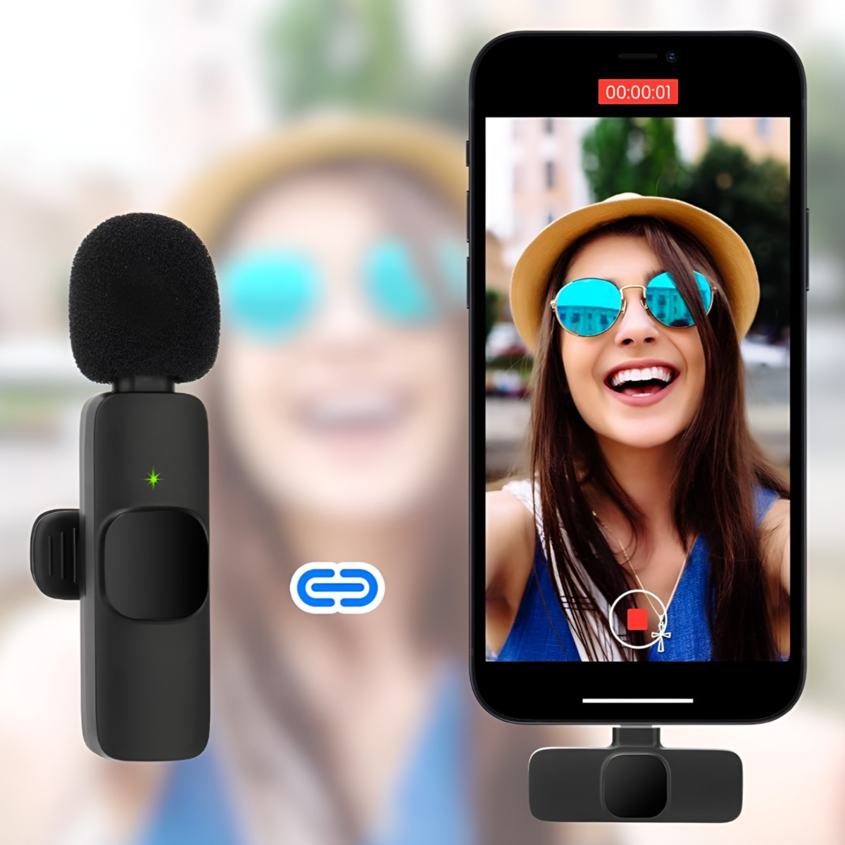 MICRÓFONO INALÁMBRICO LAVALIER BALITA TIPO C PLUG-PLAY - 7