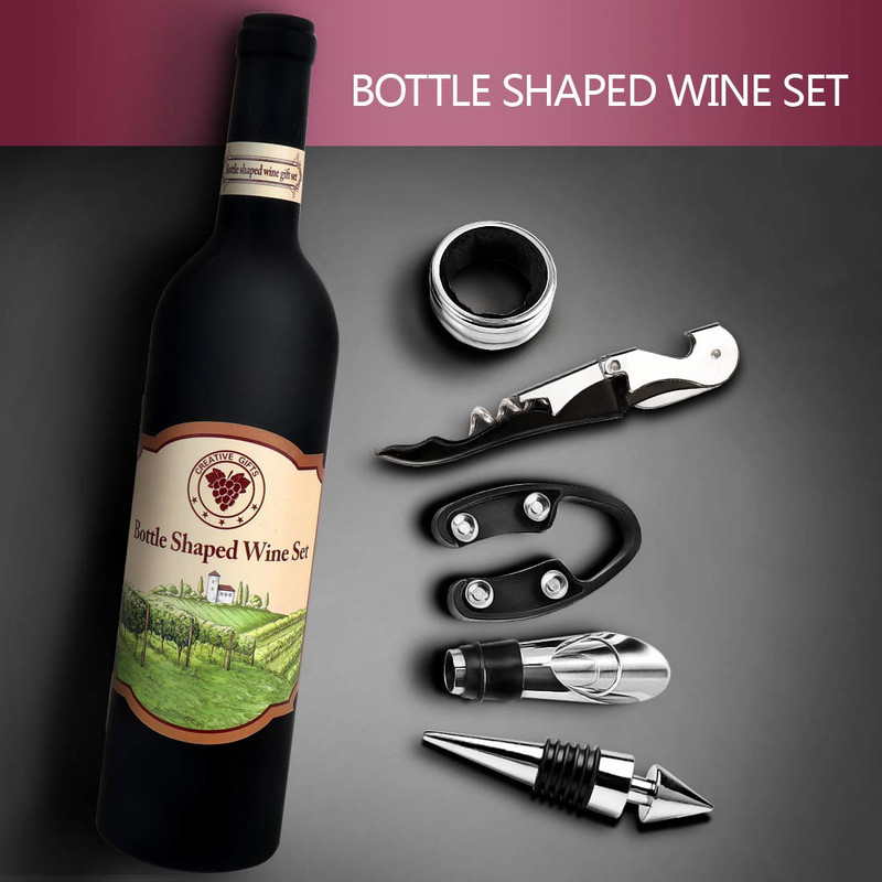 SACACORCHO DESTAPADOR 5 PCS VINO BOTELLA FIESTA BODA LAU - 3