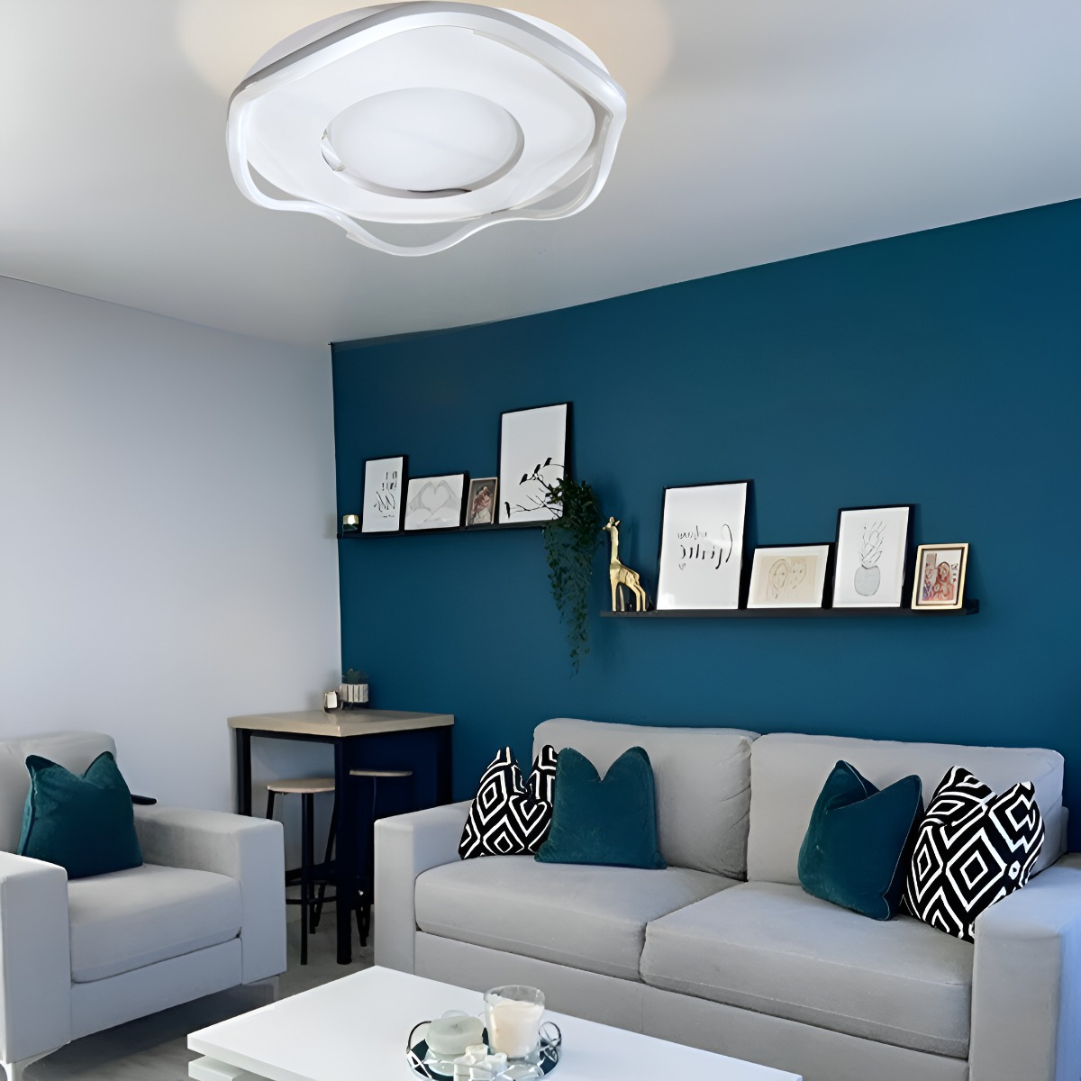 LÁMPARA DE TECHO LED EMPOTRADA MINIMALISTA NÓRDICA 3D - 7
