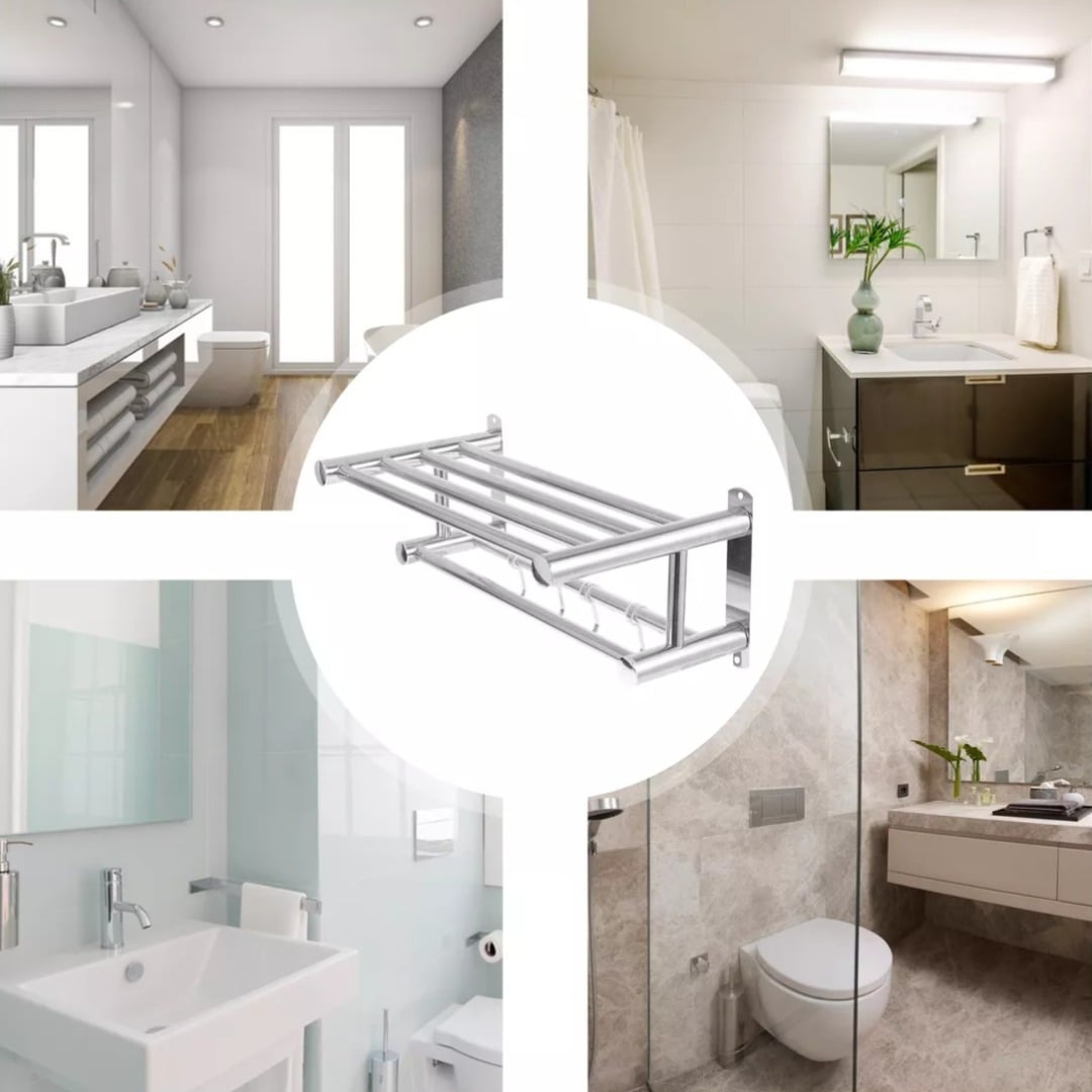 ESTANTE ORGANIZADOR BAÑO MULTIUSO ACERO INOXIDABLE HOGAR - 3