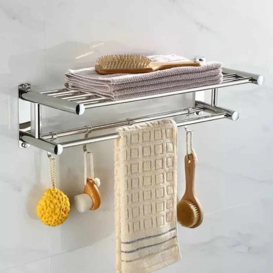 ESTANTE ORGANIZADOR BAÑO MULTIUSO ACERO INOXIDABLE HOGAR - 4