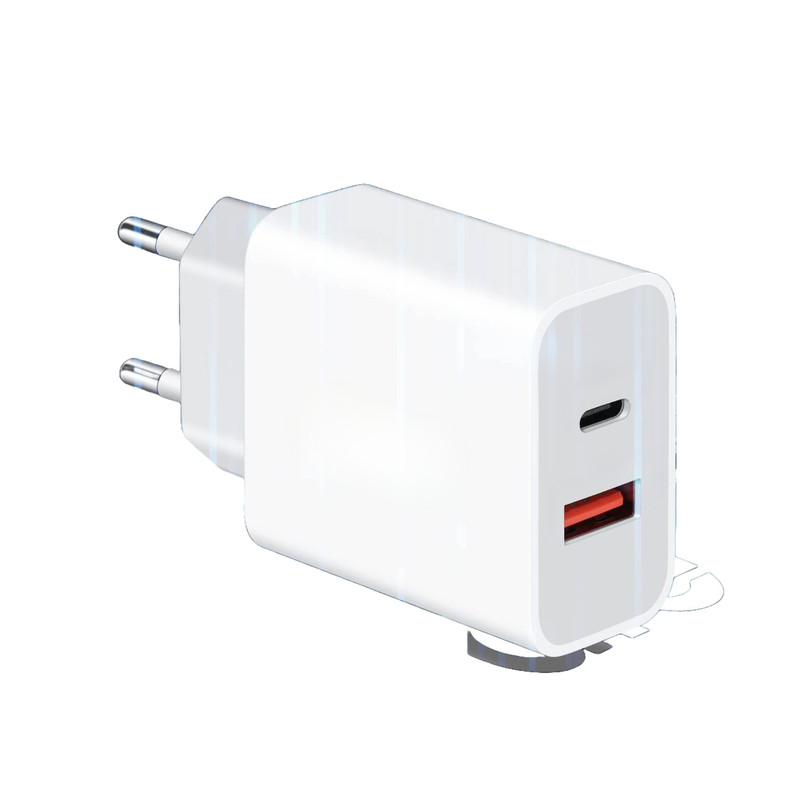 SET 2 CARGADOR ADAPTADOR USB-A USB-C CARGA RAPIDA LAU - 1