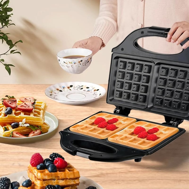 WAFFLERA TX ANTIADHERENTE PLANCHA TEFLON COMODA COCINA LAU - 5