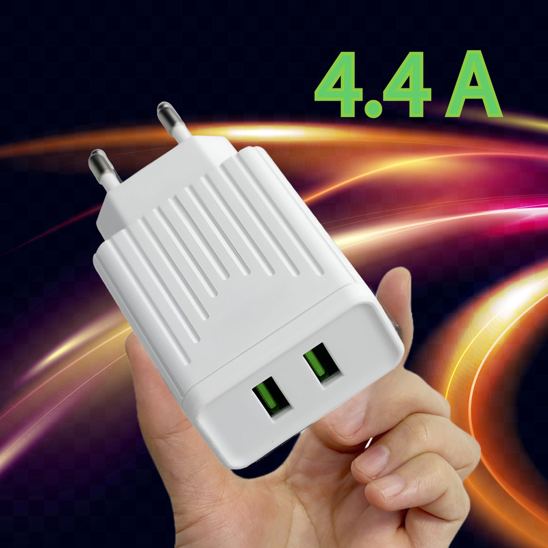 SET 2 CARGADOR ADAPTADOR X2 USB THUNDER WHITE RAPIDA LAU - 2