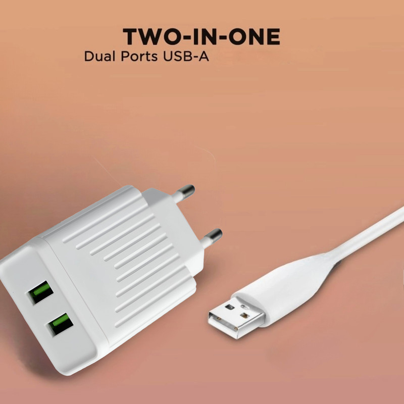 SET 2 CARGADOR ADAPTADOR X2 USB THUNDER WHITE RAPIDA LAU - 4
