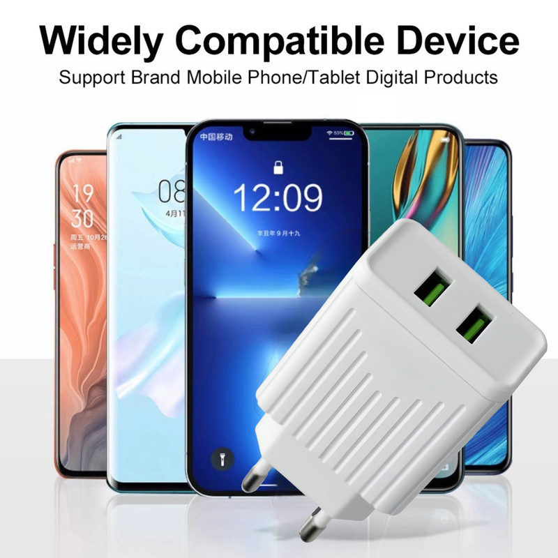 SET 2 CARGADOR ADAPTADOR X2 USB THUNDER WHITE RAPIDA LAU - 6