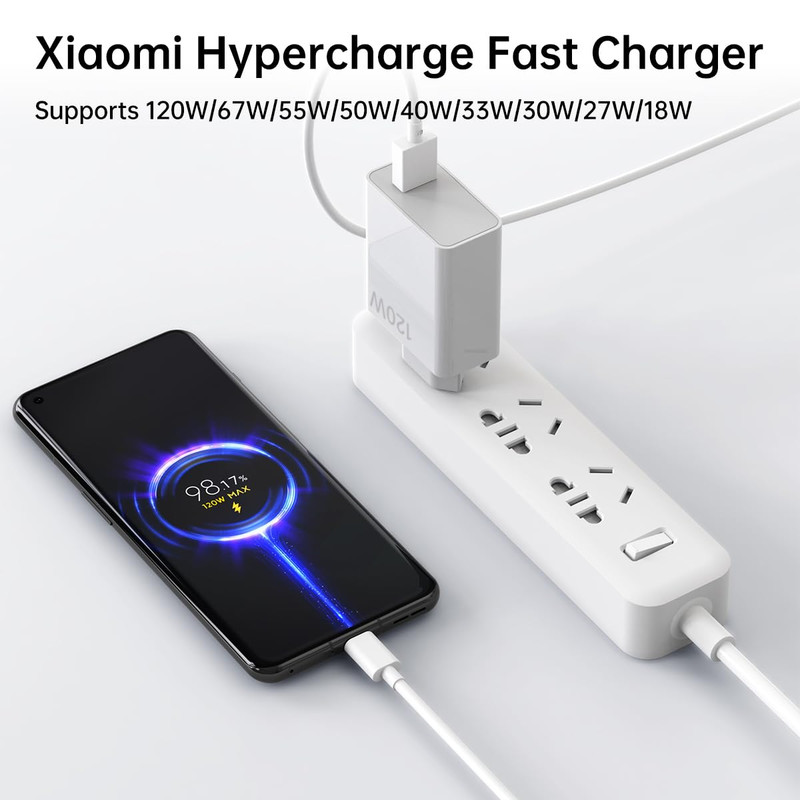 CARGADOR COMPLETO 120W USB-A BLANCO CARGA RAPIDA LAU - 7