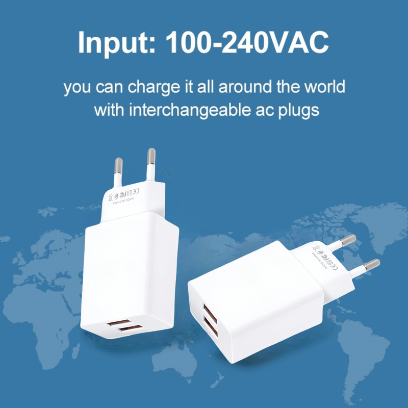 SET 3 CARGADOR ADAPTADOR X2 USB 20 W CARGA RAPIDA LAU - 6