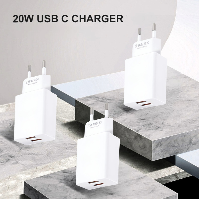 SET 3 CARGADOR ADAPTADOR X2 USB 20 W CARGA RAPIDA LAU - 9