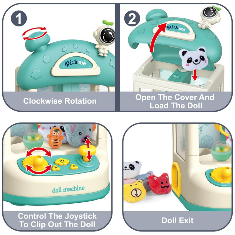 JUGUETE INTERACTIVO ZZKKO MINI GARRA PORTÁTIL SPACEMAN DIVERTIDO NIÑOS LAU MULTICOLOR - 8