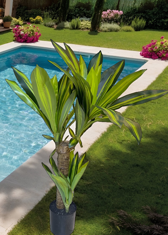 FLOR PLANTA ARTIFICIAL DRACAENA ARBOL DECORACION REAL LAU - 8