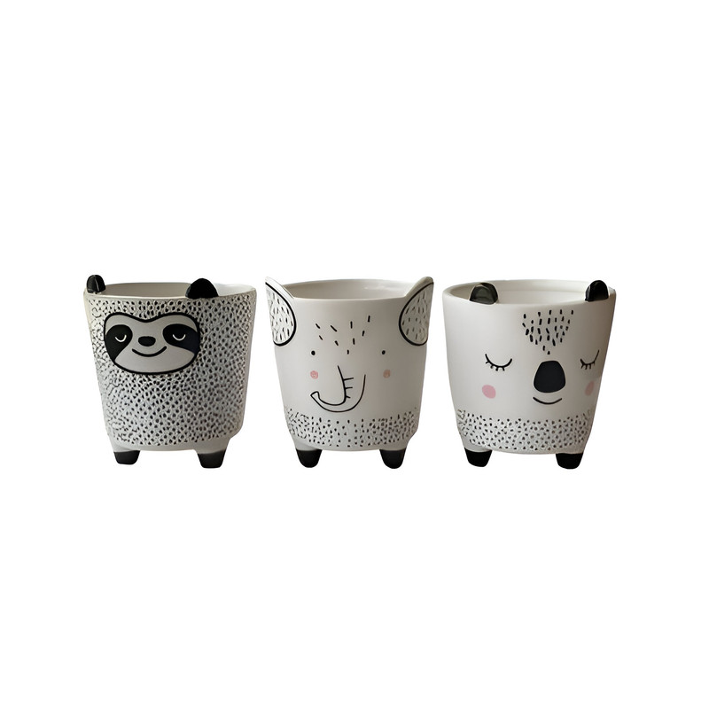 SET 2 MACETAS PEQUEÑAS PLANTAS CACTUS DECORACION HOGAR LAU - 1