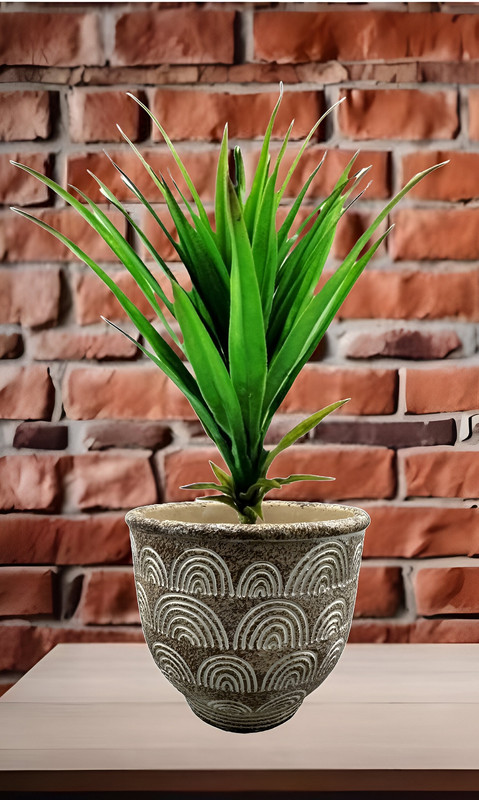 MACETA HORMIGON ARCILLA PLANTAS JARDIN CESPED ADORNO LAU - 7