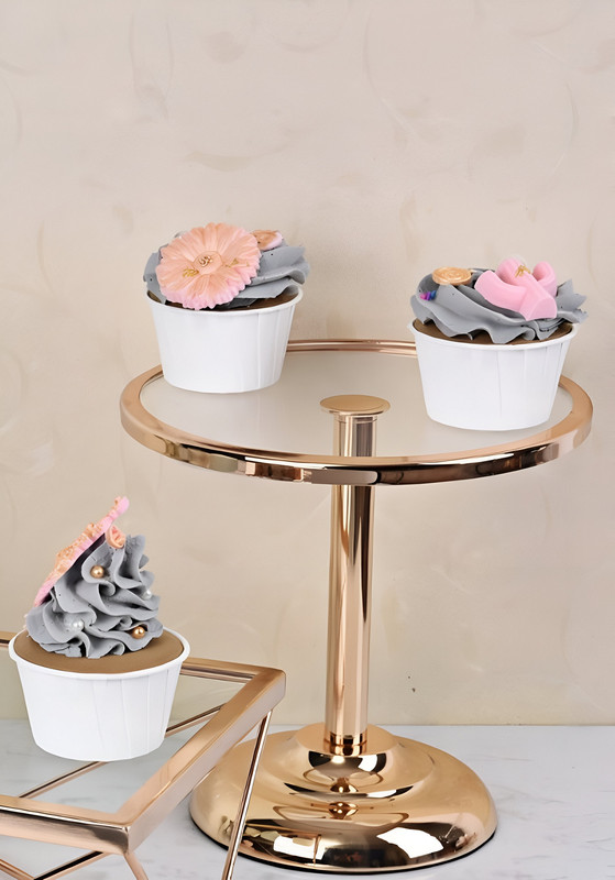 SOPORTE REDONDE POSTRES MESA EXHIBICION DULCES FRUTAS LAU - 2