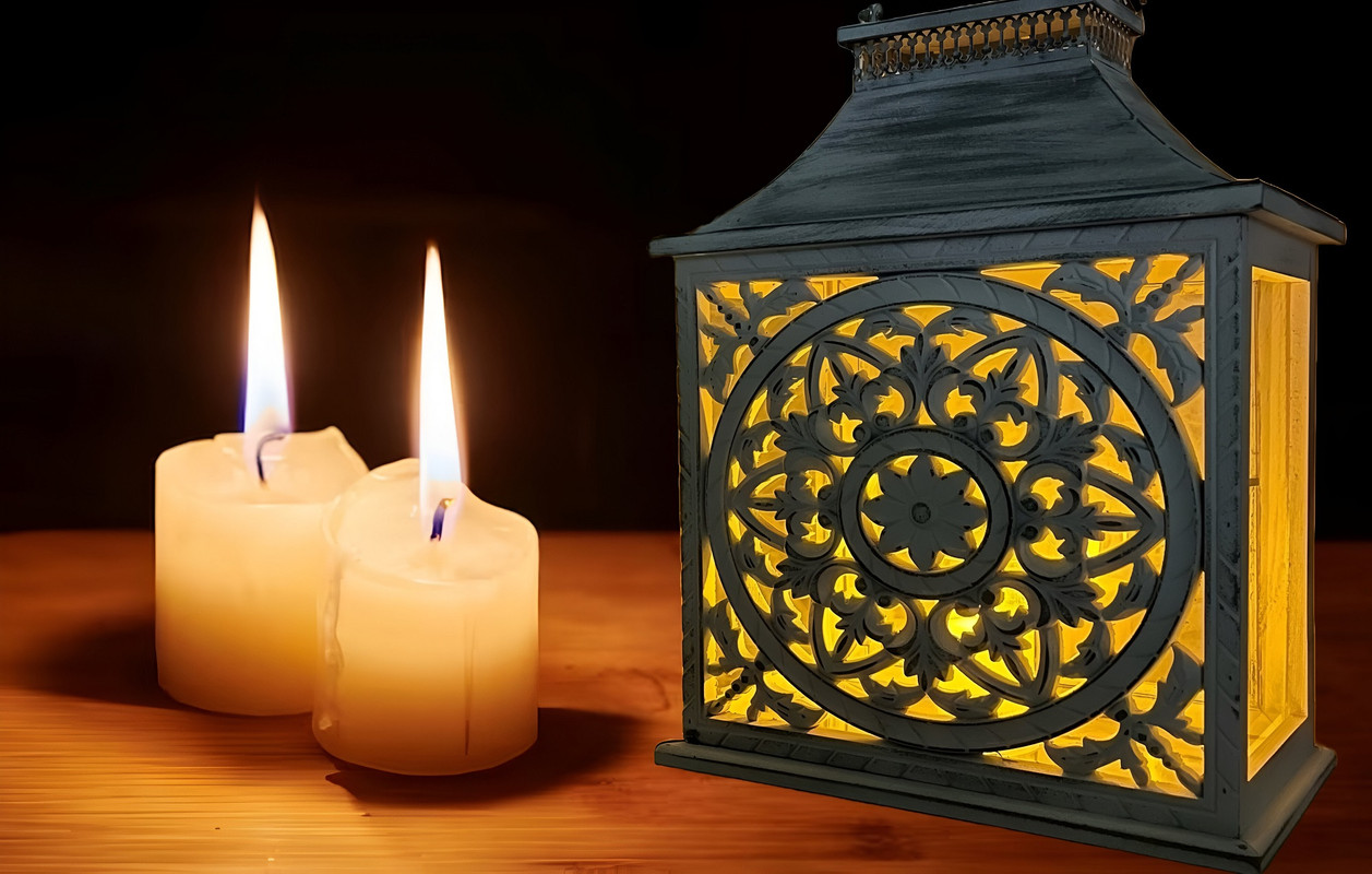 SET PORTAVELAS VINTAGE DECORATIVO FAROLES VELAS EXTERIOR LAU - 8