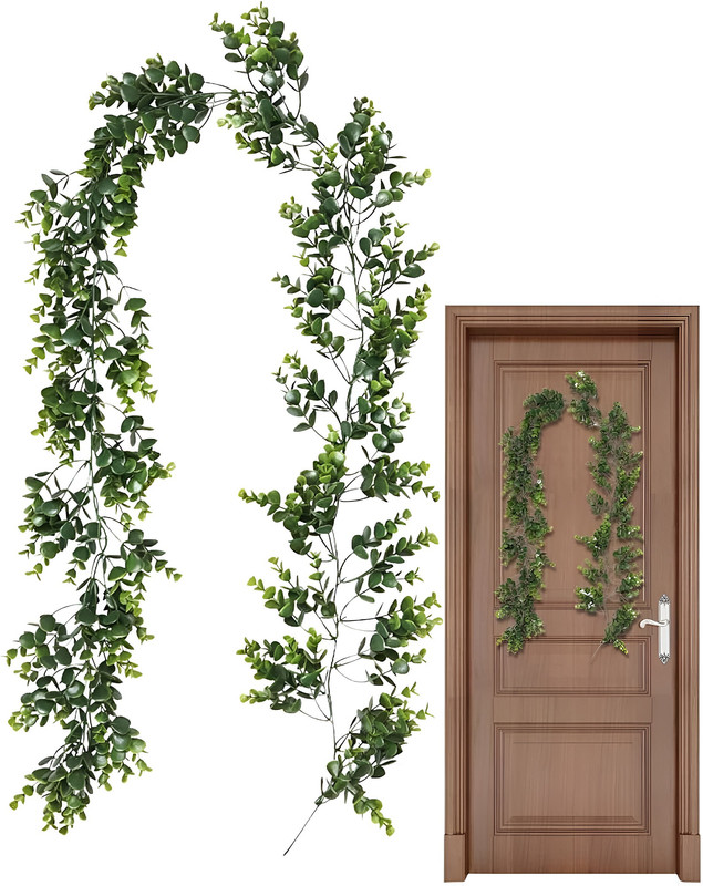 SET 2 FLORES EUCALIPTO GUIRNALDAS COLGANTES ARTIFICIAL LAU - 3