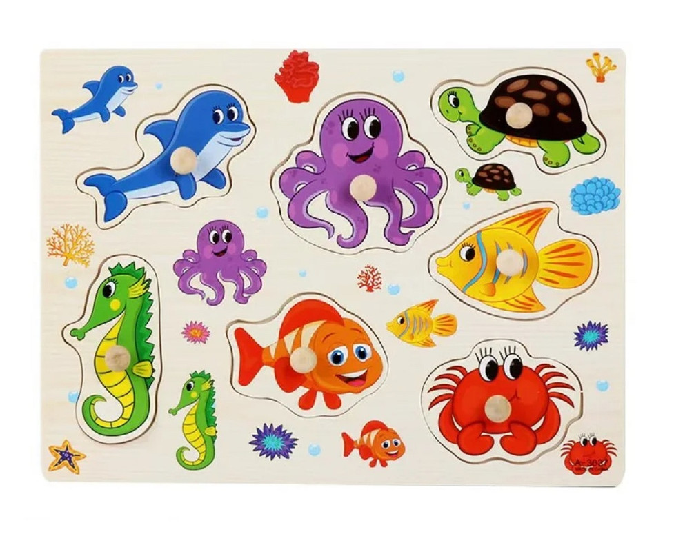 SET 4 ROMPECABEZA MADERA ZZKKO MULTICOLOR DESARROLLO COGNITIVO MOTRIZ NIÑO LA - 6