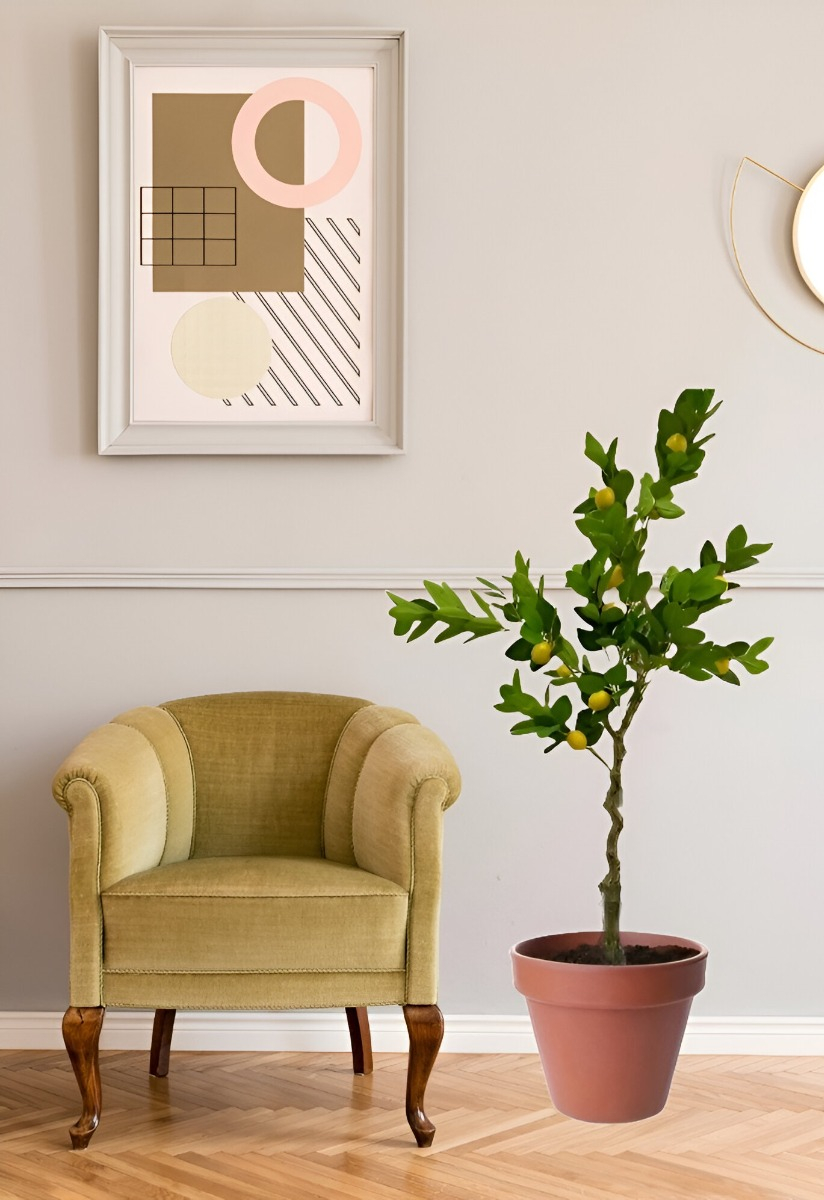 ÁRBOL LIMÓN ARTIFICIAL VERDE DECORACIÓN MODERNA 120CM JHN - 5