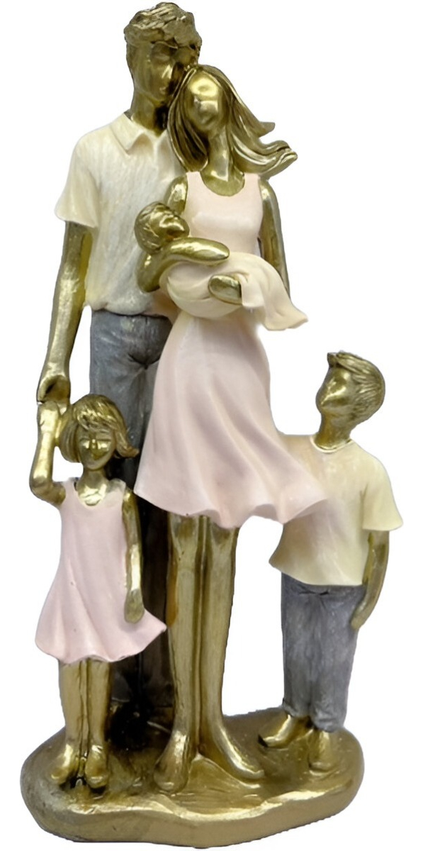ESTATUA FAMILIA PIE ESCULTURA AMOR DECORACIÓN RECUERDO JHN - 1