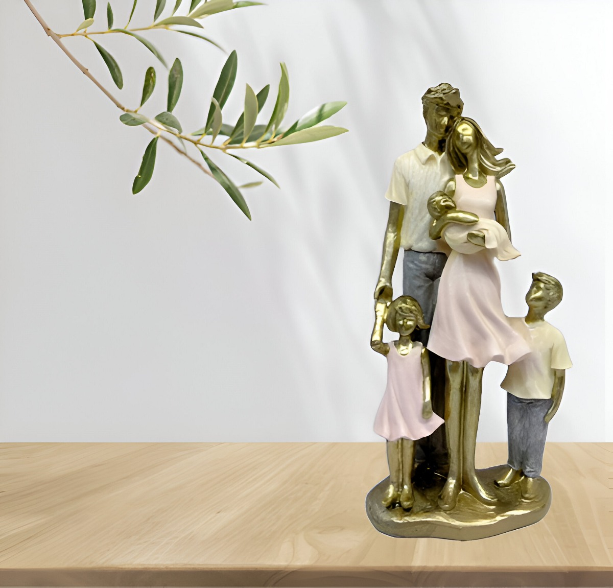 ESTATUA FAMILIA PIE ESCULTURA AMOR DECORACIÓN RECUERDO JHN - 4