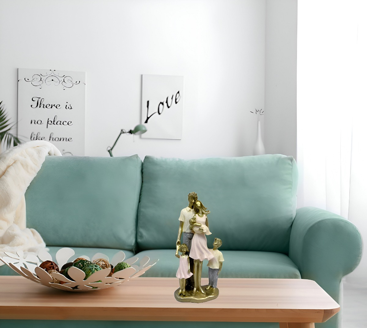 ESTATUA FAMILIA PIE ESCULTURA AMOR DECORACIÓN RECUERDO JHN - 5