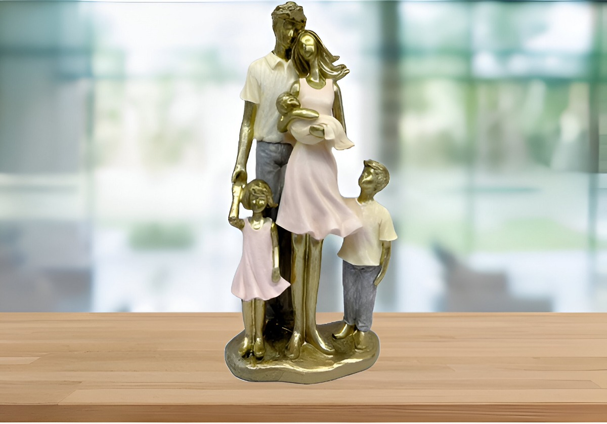 ESTATUA FAMILIA PIE ESCULTURA AMOR DECORACIÓN RECUERDO JHN - 8