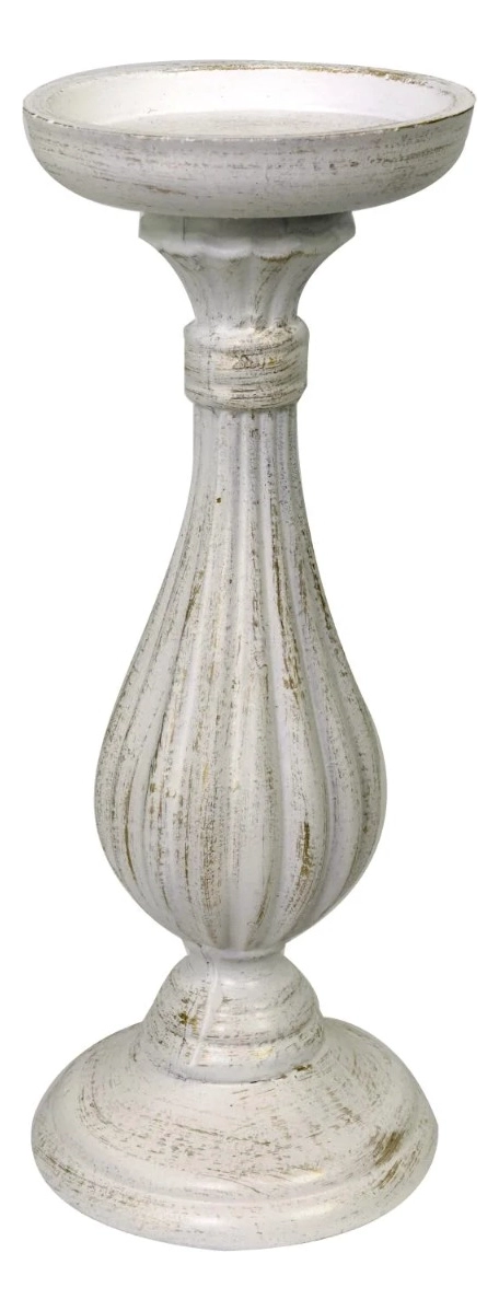 CANDELABRO BLANCO ROMANO DECORATIVO PEDESTAL PILAR 28CM JHN - 2