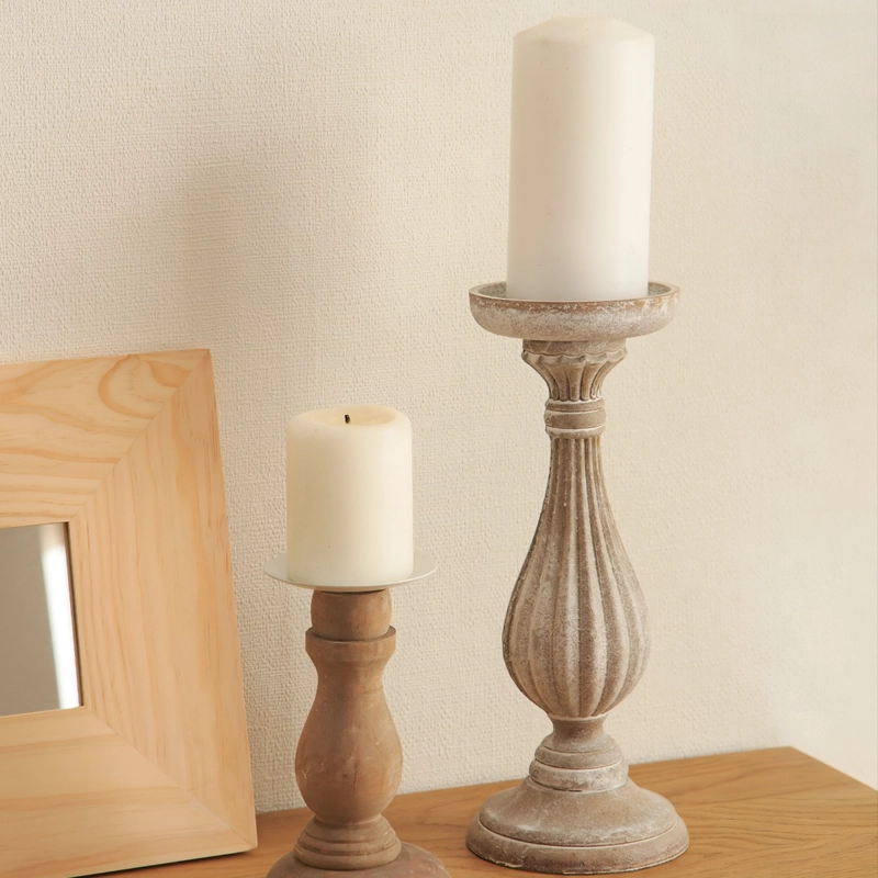 CANDELABRO BLANCO ROMANO DECORATIVO PEDESTAL PILAR 28CM JHN - 6