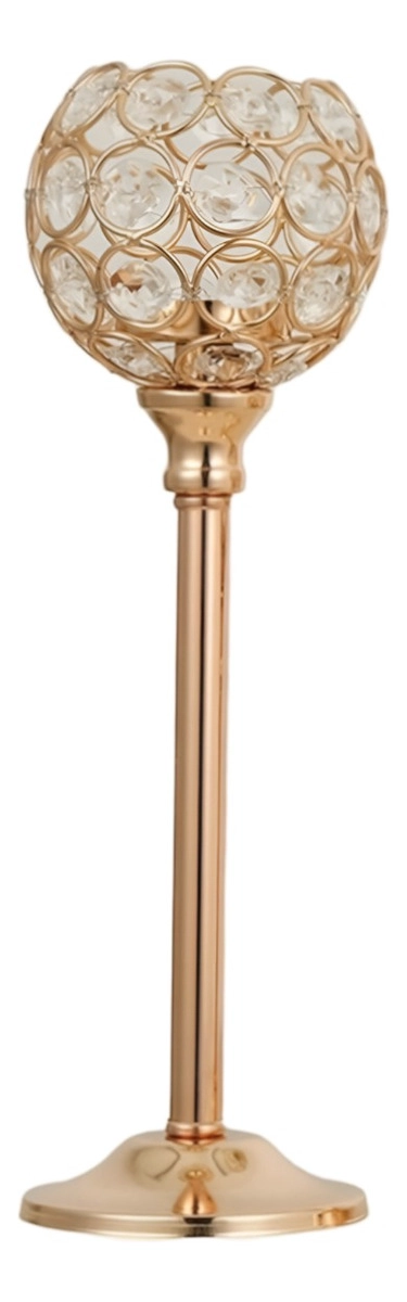 CANDELABRO CRISTAL SOPORTE CENTRO MESA ELEGANTE 27CM JHN - 1