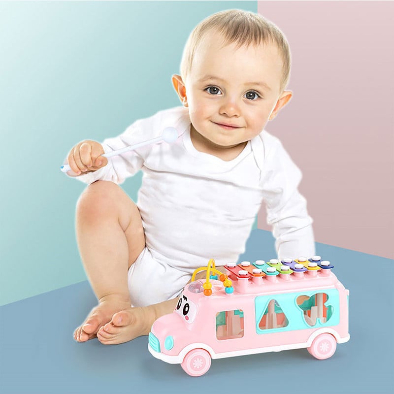 JUGUETE XILÓFONO OOPSI COLORIDO AUTOBÚS MÚSICAL NIÑOS BEBÉS LAU NUEVO - 1
